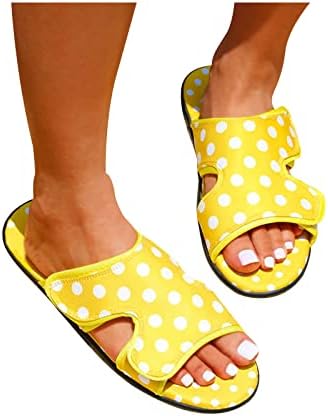 Flipers de conforto feminino deslizam sandálias planas leves deslizamentos fofos no dedo do pé aberto slides ortopóticos de