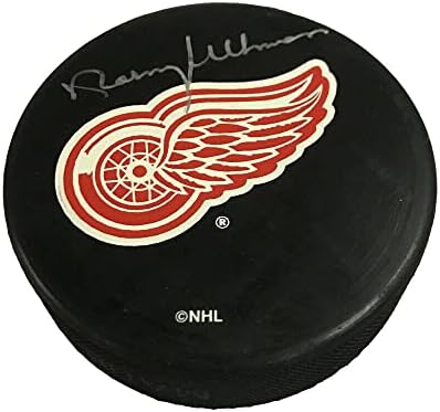 Norm Ullman assinou Detroit Red Wings Puck - Pucks autografados da NHL