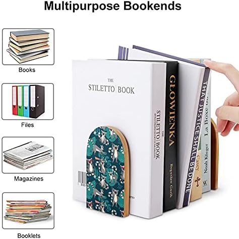 Livro de Lemur de cauda anelada travessa para as prateleiras de madeira de madeira para livros pesados ​​divisor moderno