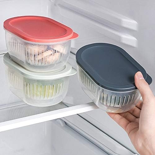 Caixa de armazenamento da geladeira de cozinha PP Fruit e recipiente de vegetais cozinha de recipiente vegetal