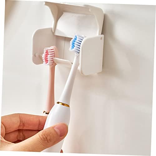 Teasoon escova de dentes escova de dentes elétricos escovas de plugue de plugue adesivo escova de dentes de dentes de dentes de dentes abdominais com escovas de dentes de cobertura por escovas de armazenamento de dentes de dentes de dentes de parede