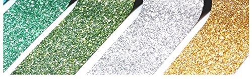 24 roll 12 cores 5mm Glitter Crafting Papel Washi Fitas de fita adesiva de fitas de arte