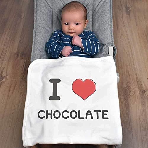Azeeda 'eu amo chocolate' algodão cobertor / xale