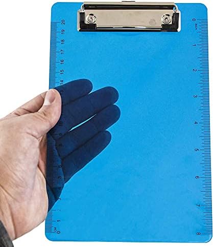 Jam Paper Pequeno Memorando de Memomozas de Plástico com clipe de metal de baixo perfil - Mini - Blue - Placa de clipe vendida individualmente