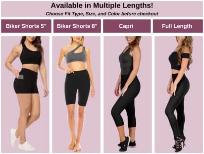 Leggings de cintura alta Satina para mulheres - Capri e leggings femininas de comprimento total