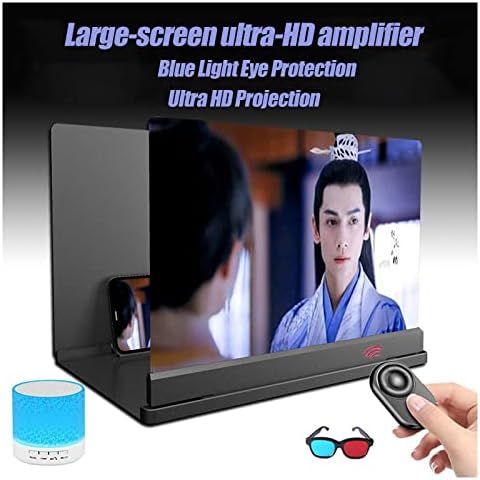 ZUASE 20 / 26 Ligna da tela do smartphone 4K Projector de amplificador de tela de telefone Blu-ray Blu-ray com ampliação ajustável,