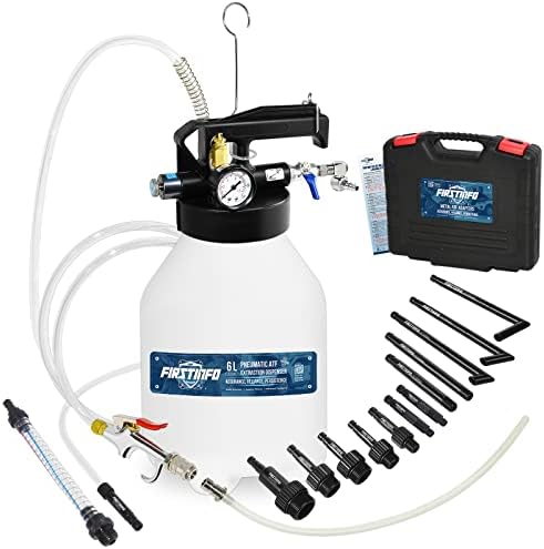 FirstInfo A1132NUS patenteado por 6 litros de transmissão automática Bomba de fluido ATF Refiller e evacuador com 14 PCS