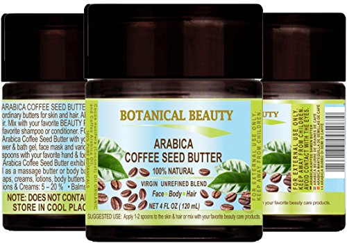 Manteiga de semente de café arábica 100 % natural / 100 % puro botânico. Mistura virgem/ não refinada. Prensado