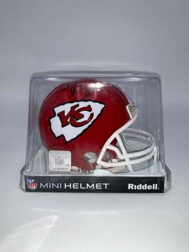 Justin Houston assinou/Auto'd Kansas City Chiefs Riddell vsr4 Mini capacete - PSA - Capacetes NFL autografados