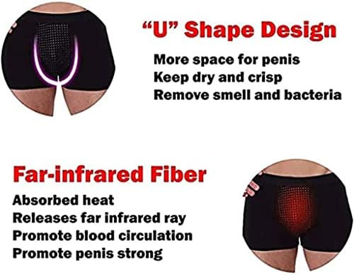 3/5 Pacote de boxer masculino Briefes magnéticos A calcinha de terapia turmalina de roupas íntimas fortalece os rins,