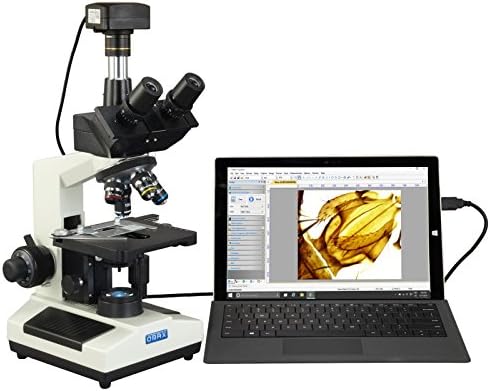 OMAX-40X-2500X USB 3.0 18MP Microscópio de laboratório de LED de composto trinocular digital com estojo de transporte de alumínio-M837ZL-A185A-C180U3