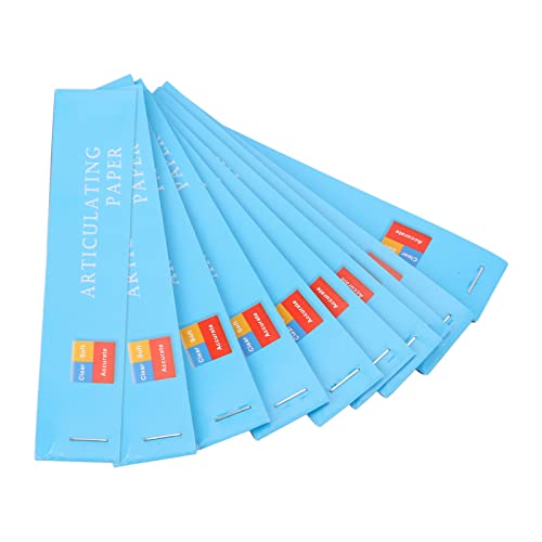 Articulação de papel, 400pcs azul fino de papel articulador de papel dupla lateral tiras de papel oral articulador