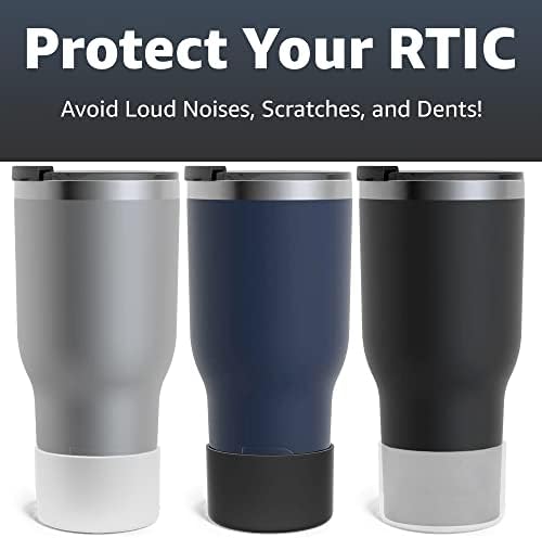 Bota de silicone JMOE USA para RTIC 30oz e 40 onças de copos | Manga de 2 mm | Boot anti-deslizamento | Protetor para o fundo da sua garrafa | Protege contra amolgadeiras e arranhões | Feito de silicone livre de BPA durável