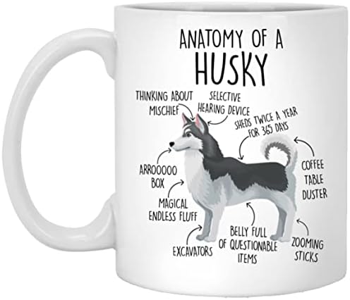 Greenstar Gifts Husky Coffee Caneca, Presente Husky fofo, amante de cães, presente para ela, ele, mãe rouca, pai,