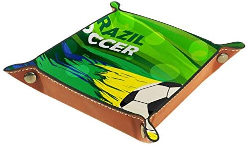 Lorvies Brasil Soccer Box Storage Cube Bins Bins Bins para o escritório em casa