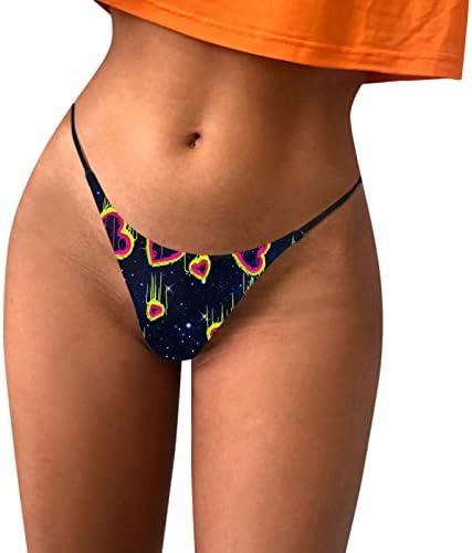 Tanjas sexy Mulheres Sweet Heart Graphic Stretch tapas T-Back Underwwear baixa cintura safada para sexo/jogo tangas sem