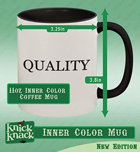 Presentes de Knick Knack #Inhalant - alça de cor cerâmica de 11 onças e copo de caneca de café interno, preto