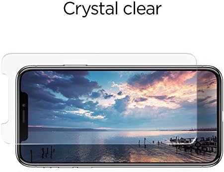Protetor de tela de vidro temperado Spigen projetado para iPhone XS / iPhone X