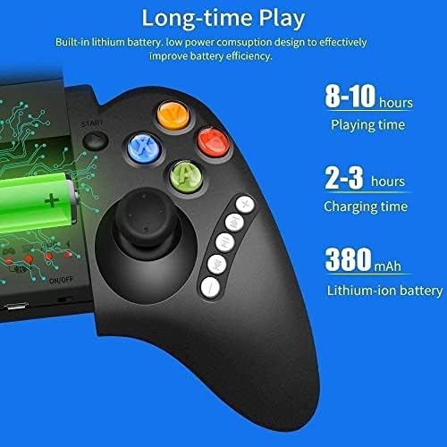 Controlador Dulap Gamepad, controlador sem fio gamepad, joystick de gamepad de telefones celulares com suporte de telefone