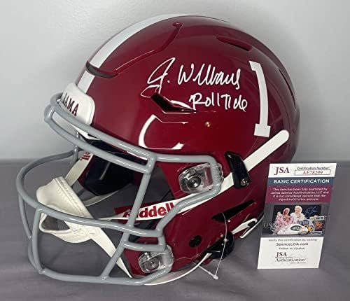 Jameson Williams Slade Bolden assinou o Alabama Speed ​​Flex Tamanho Completo Capacete JSA CoA - Capacetes da faculdade autografados