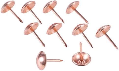 200pcs estofados de ouro rosa unhas de cabeça redonda 11 mm/17mm Metal Pushpin Vinta Antecedutores de jóias de jóias antigas da