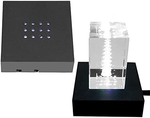 Base de suporte de luz branca LED Zerone, base de luz LED para cristal 3D, base leve para cristais, arte de vidro