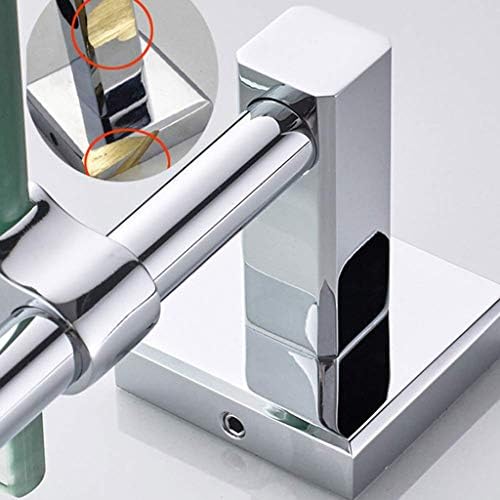 Prateleira de banheiro uxzdx, com 2 níveis de prateleira de chuveiro de vidro temperado, suporte de armazenamento de cozinha,