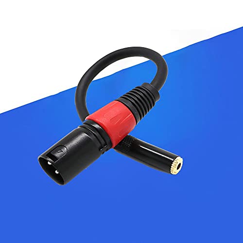 Kxdfdc 0,2m de 3 pinos machos para 3,5 mm 1/8 polegada fêmea adaptadora de áudio fêmea Cabo de extensão de microfone