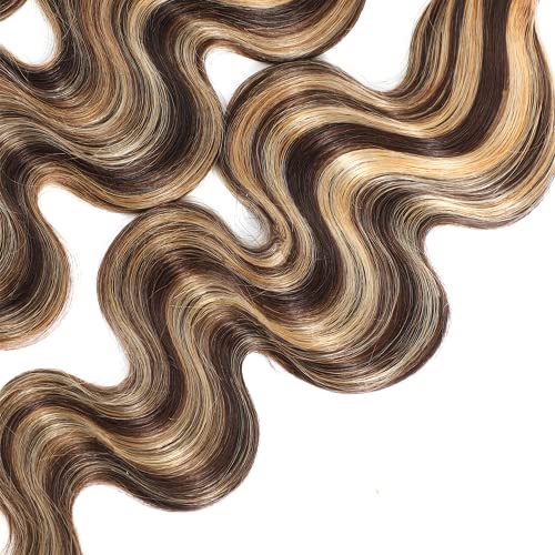 Ombre pacote cabelos humanos destaque os feixes de onda corporal cabelos humanos 12 14 16 polegadas não processado Remy Remy Destaque P4/27 Pacotes de ondas corpora