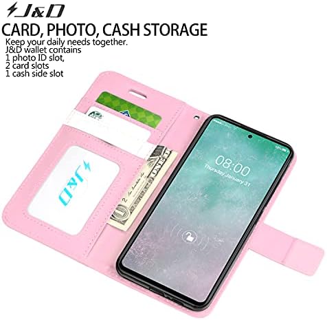 J&D Case Compatível para Samsung Galaxy A52 4G/Galaxy A52 5G/A52S 5G Case, RFID bloqueando a caixa da carteira de couro PU com protetores
