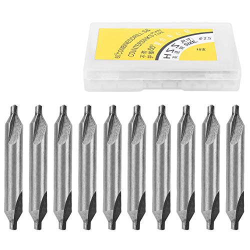 Bits de perfuração central, broca de haste reta de 10pcs Bit Bit Speed ​​Aço de 2,5 mm de broca central conjunto de ferramentas