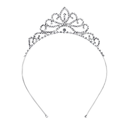 O oufo cristal tiara para meninas lascas de flores da princesa Crystal Tiara Crown para festa de aniversário