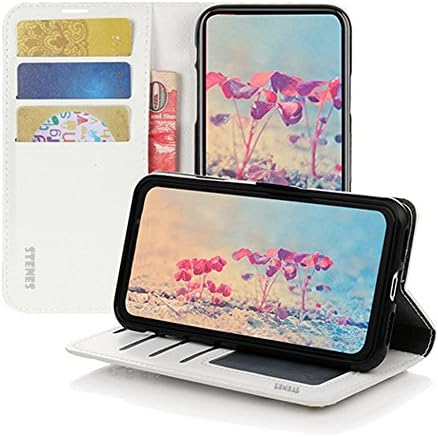 STENES Galaxy S9 Plus Caso - 3D Handmade Square Lattice Lattice Wallet Slots de carteira Dobra capa de couro Caso de elefante preto Plugue de poeira, protetor de tela para Samsung Galaxy S9 Plus - Pink quente