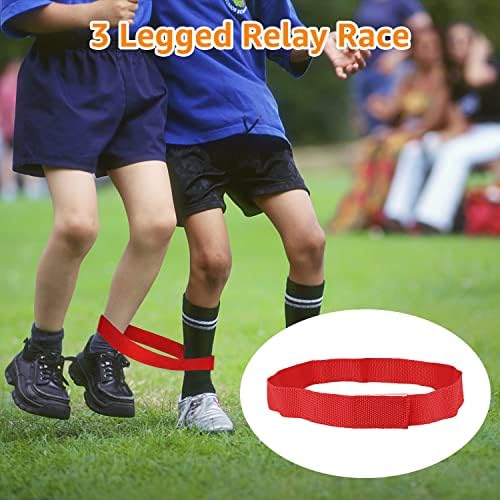 32 PCs Jogos ao ar livre Batato Sack Sacos de corrida para crianças, jogo de sacos de feijão, bandas de corrida de 3 pernas, jogo