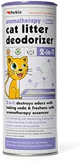 Desodorizante de lixo de gato petkin lavanda - 20 oz