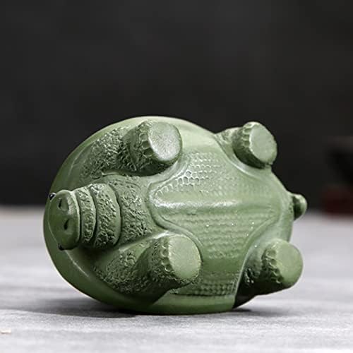Dekika Modern Ceramic Crafts Decoração, estatuetas colecionáveis, areia roxa de areia verde lama casa Tartaruga tartaruga