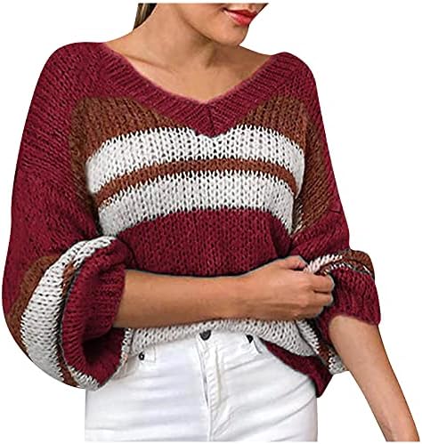 Suéter de pullocação de manga comprida de pescoço feminino