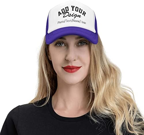 Chapéu de caminhoneiro personalizado seu próprio nome de texto unissex Capace de beisebol personalizado para homens Mulheres personalizam