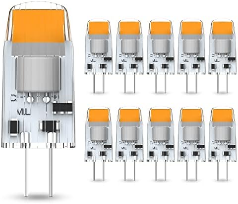 Bulbo LED YUIIP G4 1,5W AC/DC 12V Lâmpada de luz de base bi-pino Branco quente 2700k, equivalente a 10W 15W Halogen, lâmpadas