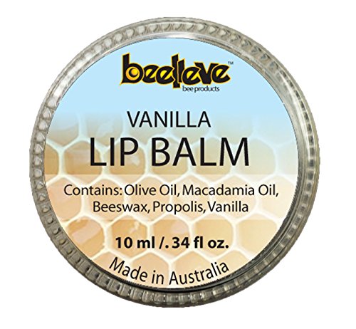 Beelieve Lip Balm, baunilha, 1 onça