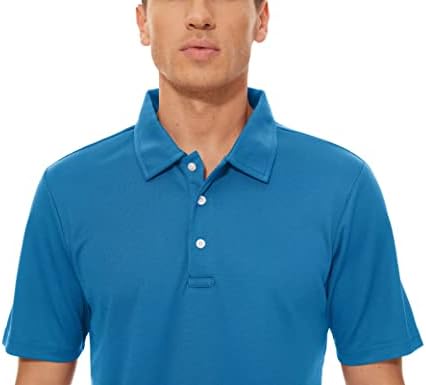 Camisas de pólo masculinas de Magcomsen 3 botões Trabalho casual t camisetas