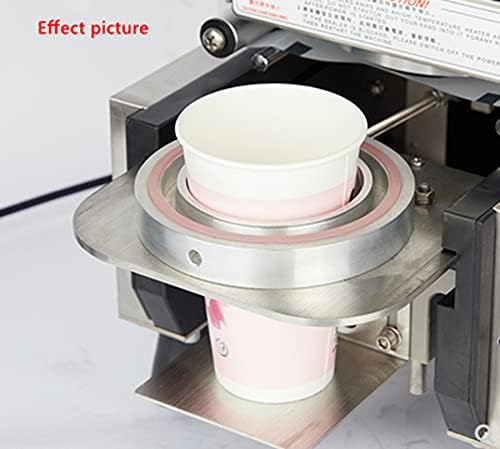 Anel de molde da máquina de vedação de 1pc, anel universal para diâmetros regulares de copo de papel, anel da máquina de vedação de chá de leite, anel de calibre de liga de alumínio 90 para xícaras de papel, tamanho: 9,3 x 8,3 x 1,4cm