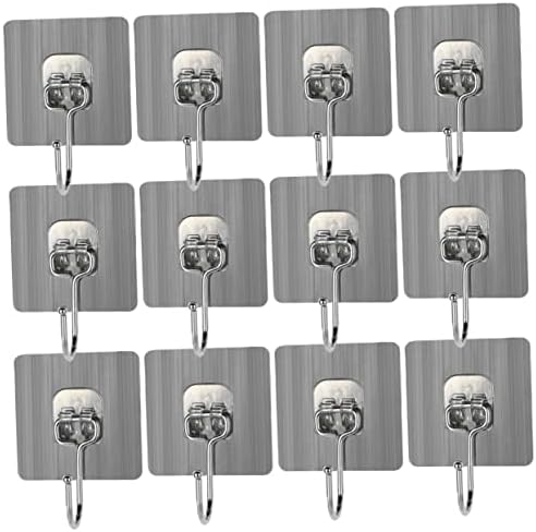 Zerodeko 100 PCs Banheiro de cabos auto-adesivos grátis ganchos de banho toalhas da porta pesada porta self-hat transparente