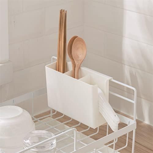 Rack de secagem de prato Yasez com drenador de drenador de cozinha leve armazenamento de utensílios de utensílios de bancada leve para casa