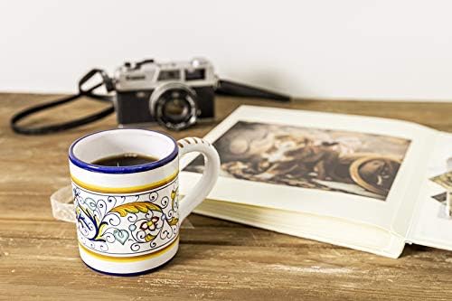 ISSOTARTE.COM - RINASCIMENTO DE CERAMICA ITALIANA - canecas de café de cerâmica feitas à mão, cerâmica italiana de Deruta, caneca pintada, cerâmica italiana, feita na Itália, caneca de café pintada, canecas feitas à mão feitas à mão