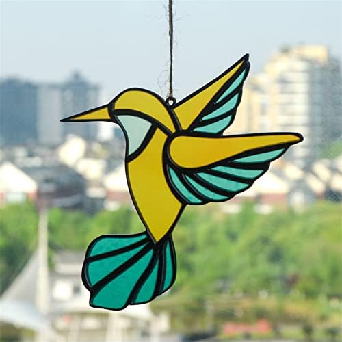 Pingente de acrílico colorido de beija -flor diversão Decoração de casa Presentes em cascata Garland para lareira