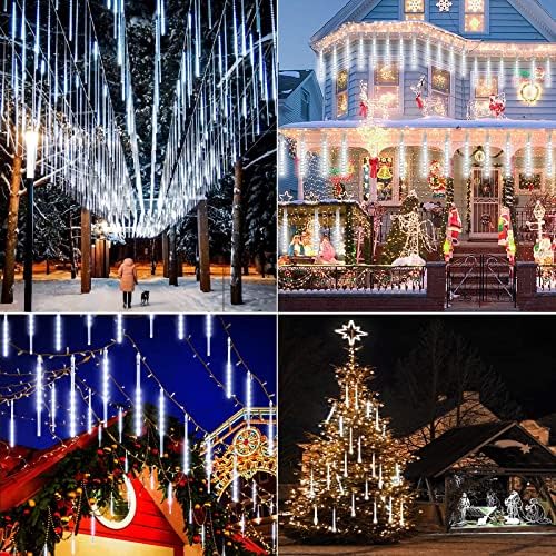 Luzes de Natal incandescentes dos Brizlabs, 69,6 pés 300 contagem de luzes de Natal brancas macias, luz clara de luz de Natal