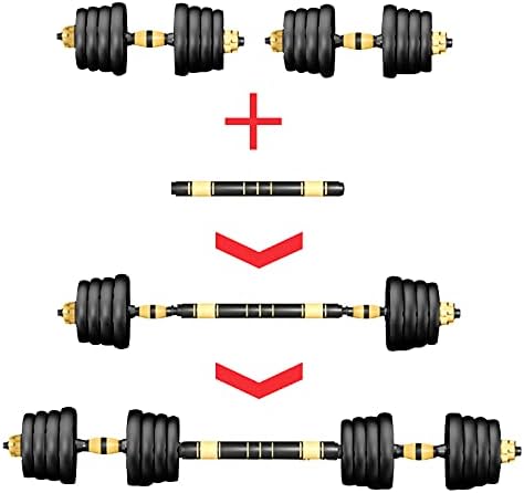 Conjunto de halteres ajustáveis, conjunto de peso de barra 2 em 1 com conector, pesos ajustáveis ​​Dumbbells Conjunto de