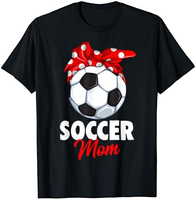 T-shirt para mulheres de mamãe de futebol