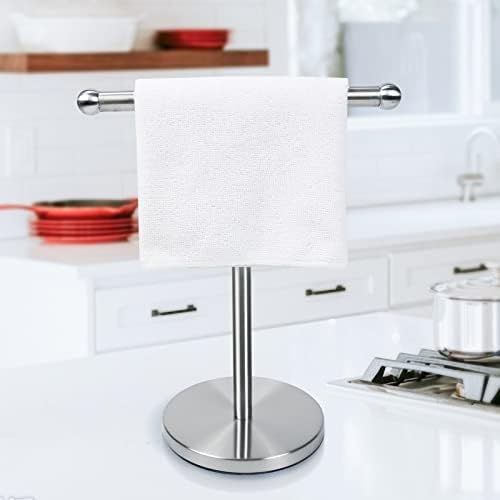 Palha do suporte para toalhas de mão qflushor, aço inoxidável prata em forma de tampa de toalha de ponta de toalha de ponta de toalha de aço inoxidável, toalha de mão para bancada de bancada de banheira